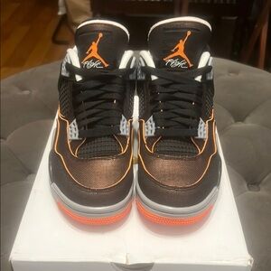 Jordan Black and Orange Sneakers Chunky Midsole Design
